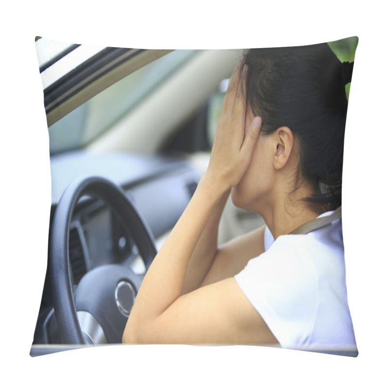 Personality  Woman In Car Pillow Covers