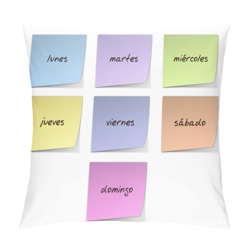 Personality  Weekday Notes In Spanish Pillow Covers