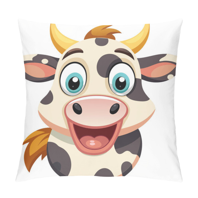 Personality  Cow Head Vector Kids Svg Printable Design Pillow Covers