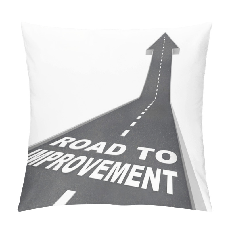 Personality  Road To Improvement - Words On Street Pillow Covers