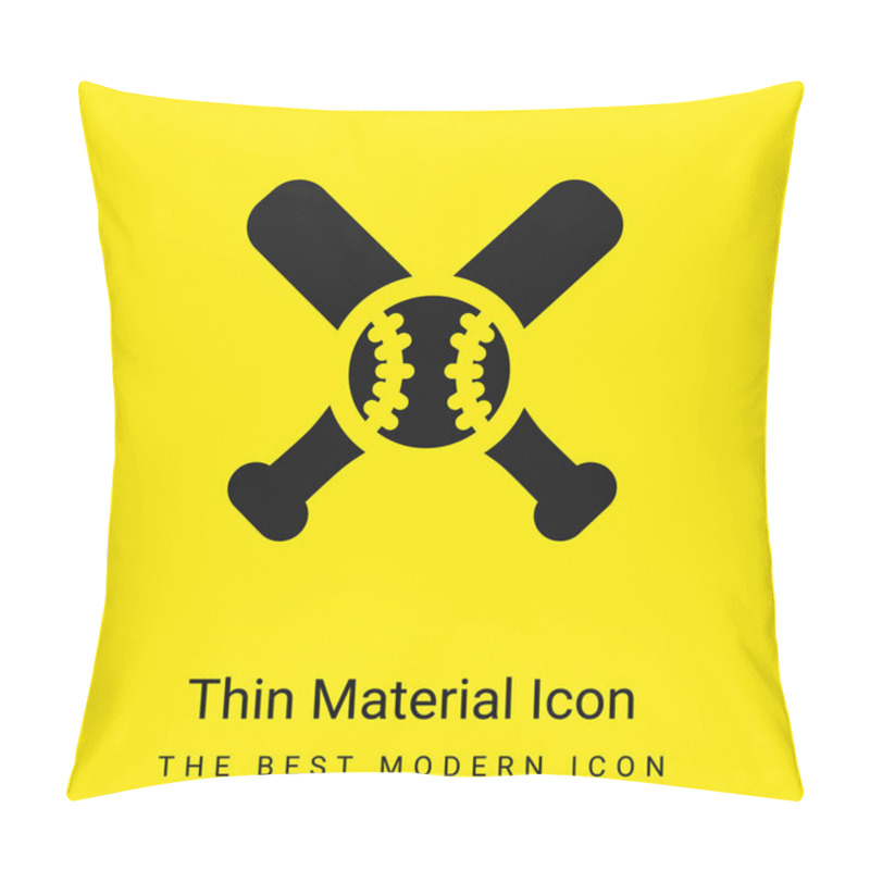 Personality  Bat Minimal Bright Yellow Material Icon Pillow Covers