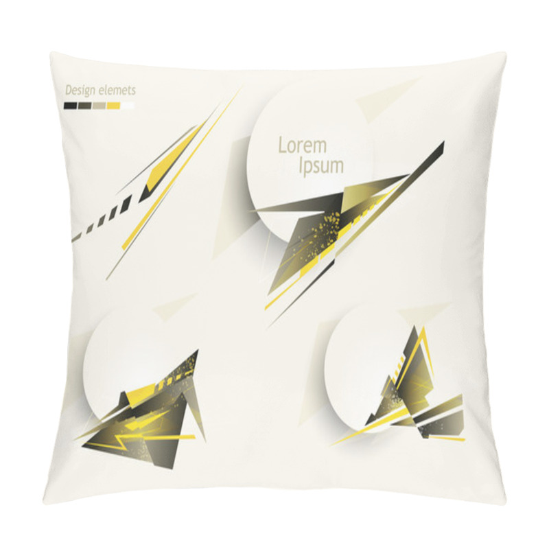 Personality  Design Elements With Abstract Geometric Forms Pillow Covers