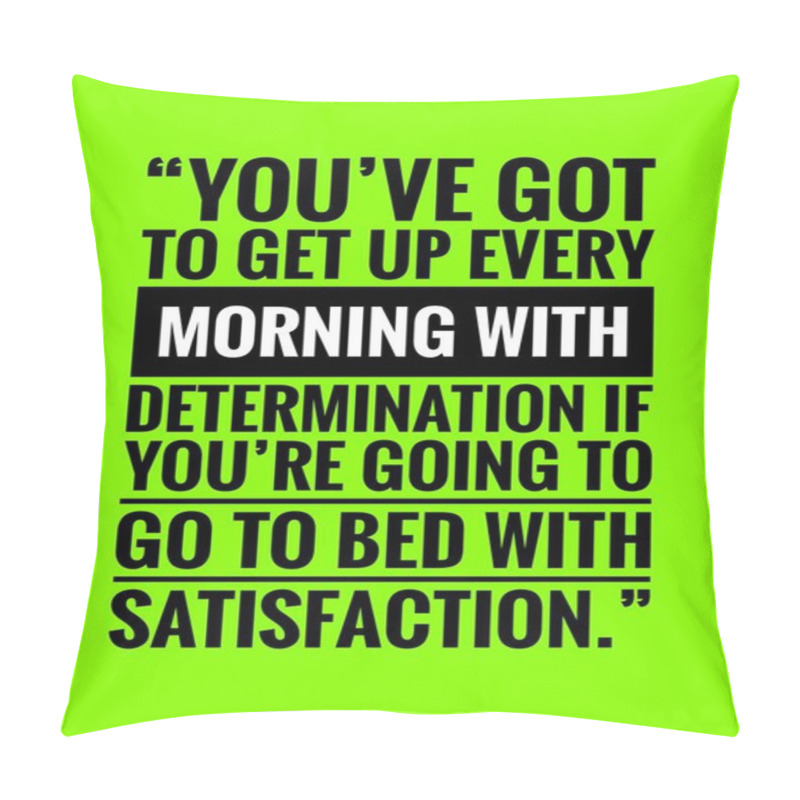 Personality  Inspirational Motivation Quote With Green Background, Success Quote Pillow Covers