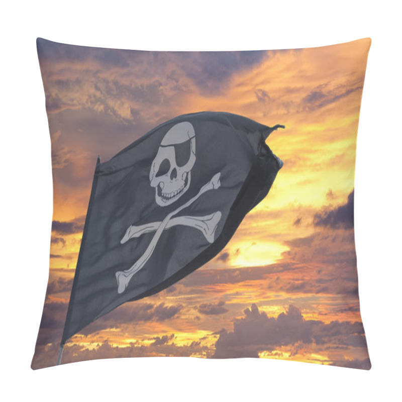 Personality  Waving Pirate Flag Jolly Roger Pillow Covers