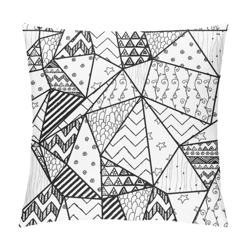 Personality  Geometric Hand-drawn Abstract Seamless Background Pillow Covers