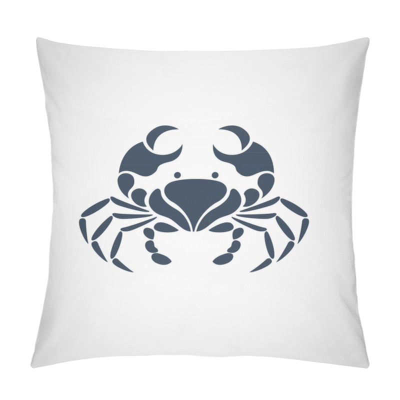 Personality  Crab Logo Vector Pillow Covers