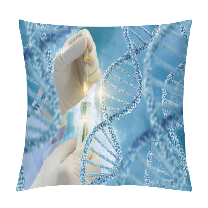 Personality  Testing Of DNA Molecules . Pillow Covers