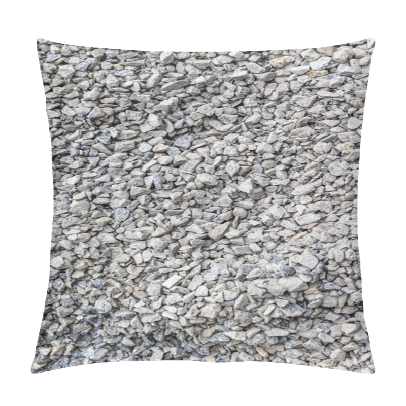 Personality  Gray Gravel Stones Piled Together For Construction And Landscaping. Pillow Covers