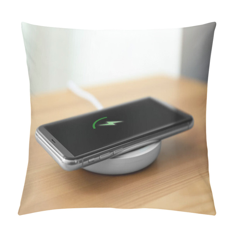 Personality  Smartphone Charging On Wireless Pad In Room Pillow Covers