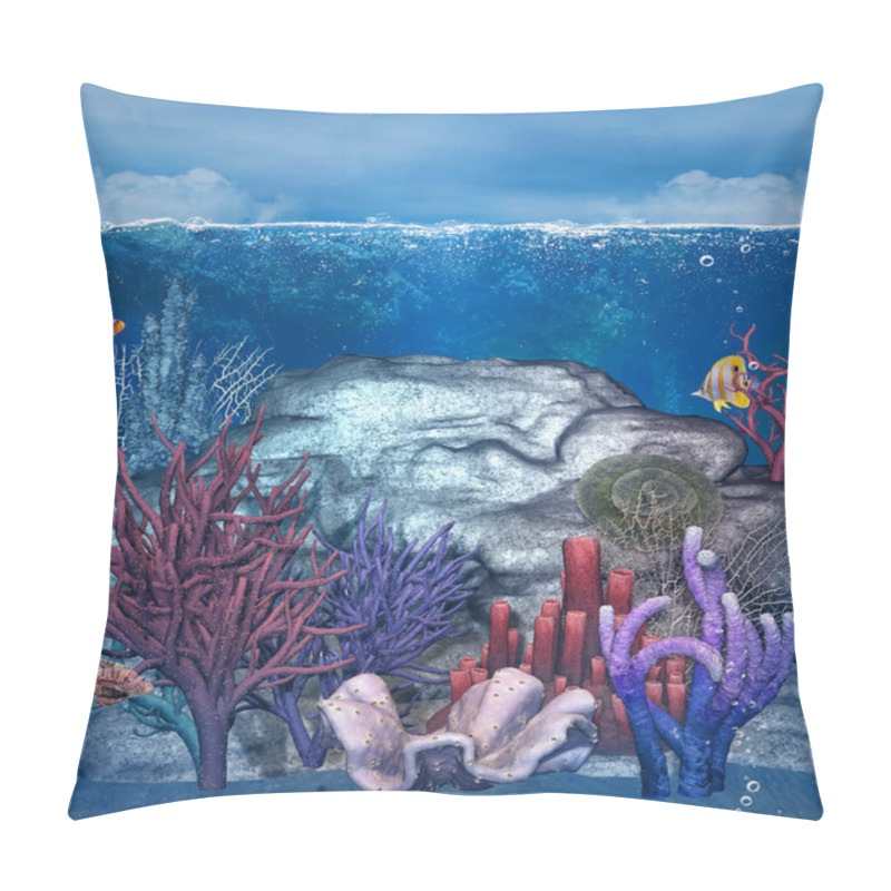 Personality  Underwater Corals Background Pillow Covers