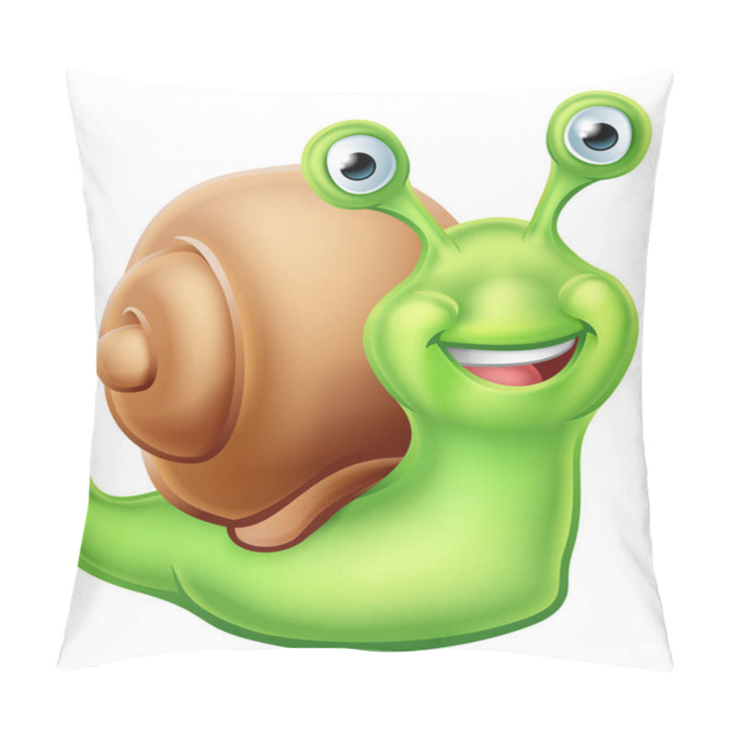 Personality  A Cute Snail Worm Cartoon Character Mascot Pillow Covers