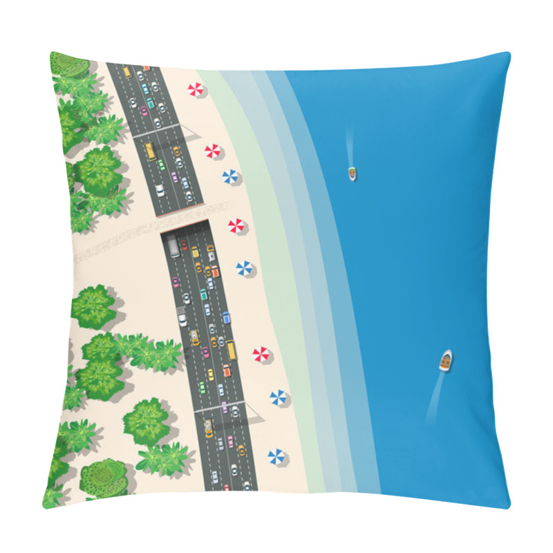 Personality  Top View Urban Road Transport Pillow Covers