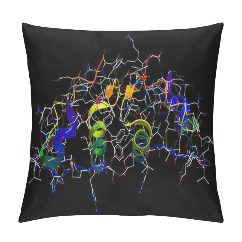 Personality  Insulin 3D Molecular Model Pillow Covers