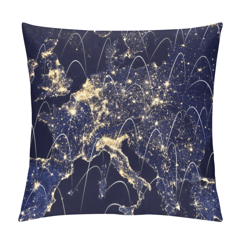 Personality  Physical Europe Map Illustration. Map Illustration. Elements Of This Image Furnished By NASA Pillow Covers