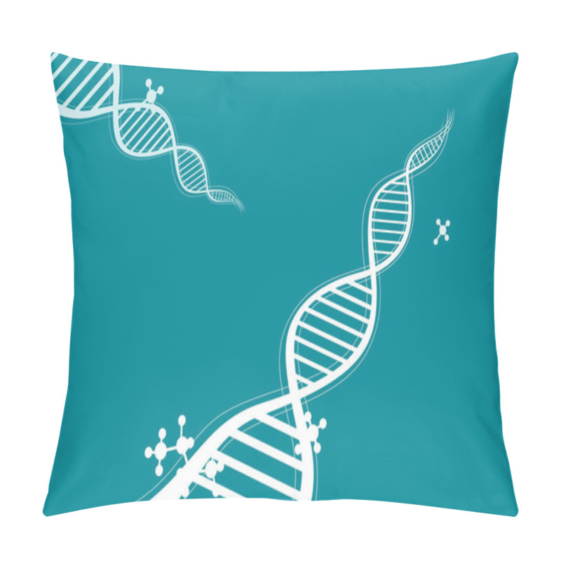 Personality  Dna Molecule Icon, Vector Illustration Eps 10 Pillow Covers