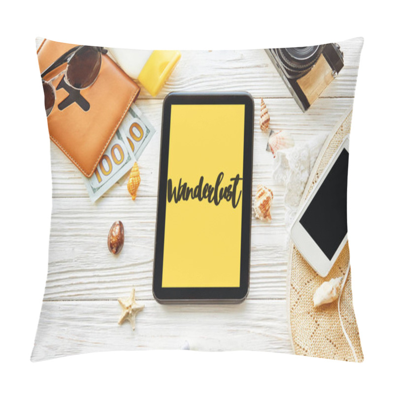 Personality  Wanderlust Text On Screen Pillow Covers