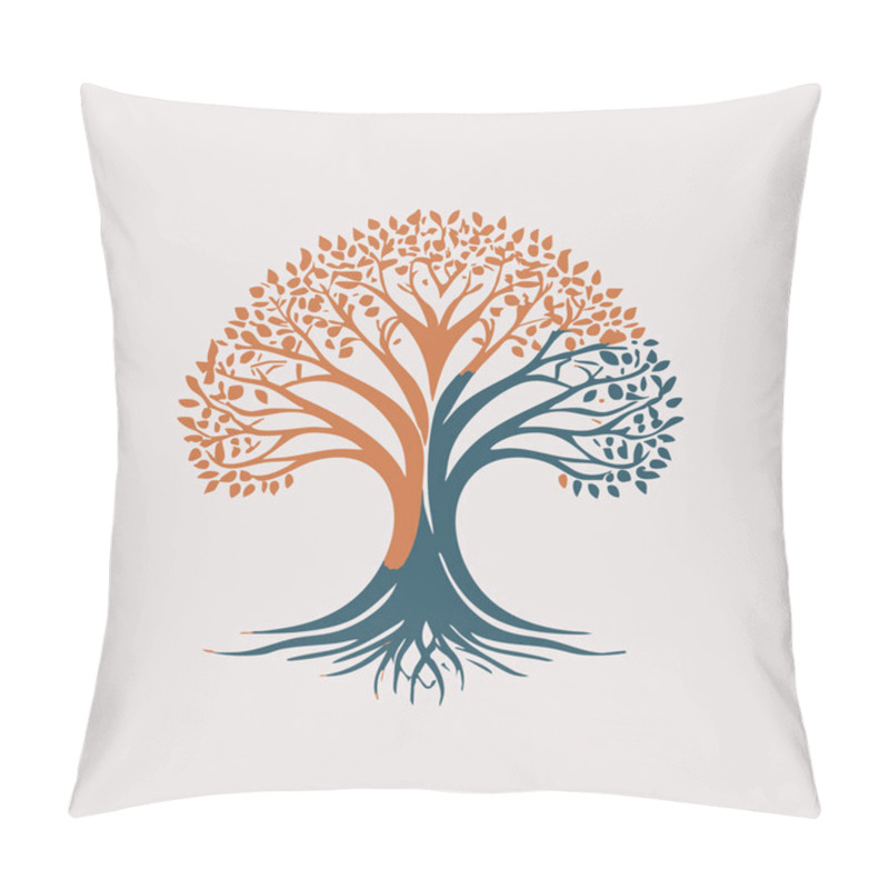 Personality  Abstract Tree Illustration Art Design For Social Media Template Backgrounds. Pillow Covers