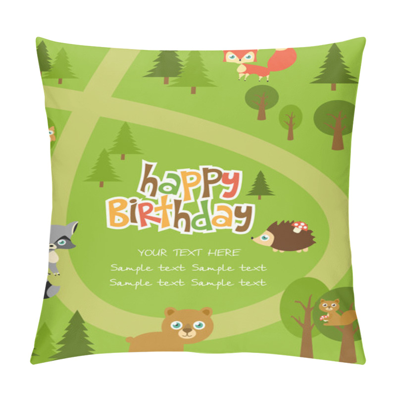 Personality  Happy Birthday Card Pillow Covers