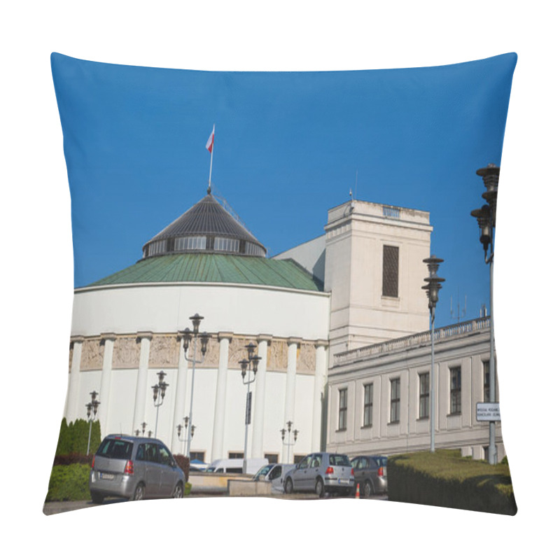 Personality  Sejm Polish Parliament Building In Warsaw Pillow Covers