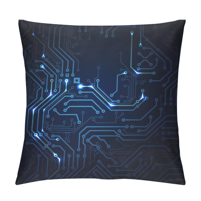 Personality  Blue Abstract Background Of Digital Technologies Pillow Covers