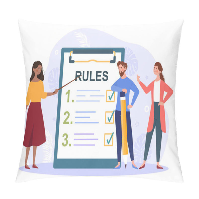 Personality  List Of Rules Concept Pillow Covers