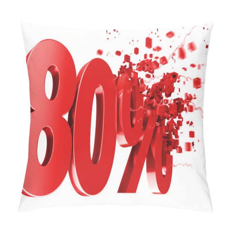 Personality  Explosive 80 Percent Off On White Background Pillow Covers