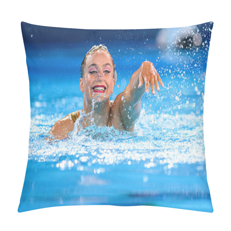 Personality  PARIS, FRANCE - 9 AUGUST, 2024: SHORTMAN Kate THORPE Isabelle, The Artistic Swimming, Duet, Technical Routine, Artistic Swimming, Duet, Technical Routine, The Paris 2024 Olympic Games At Aquatics Centre Pillow Covers