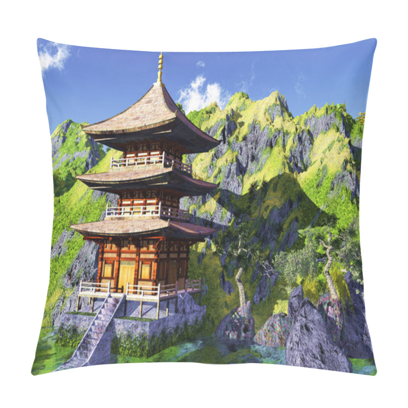 Personality  Sun Temple - Buddhist Shrine Pillow Covers