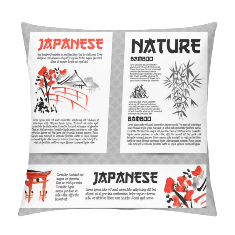 Personality  Banners In Japanese Style Pillow Covers