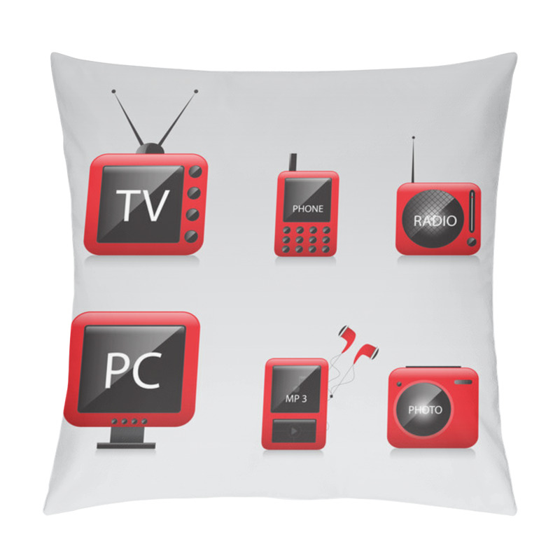 Personality  Electronic Devices Vector Icons Pillow Covers