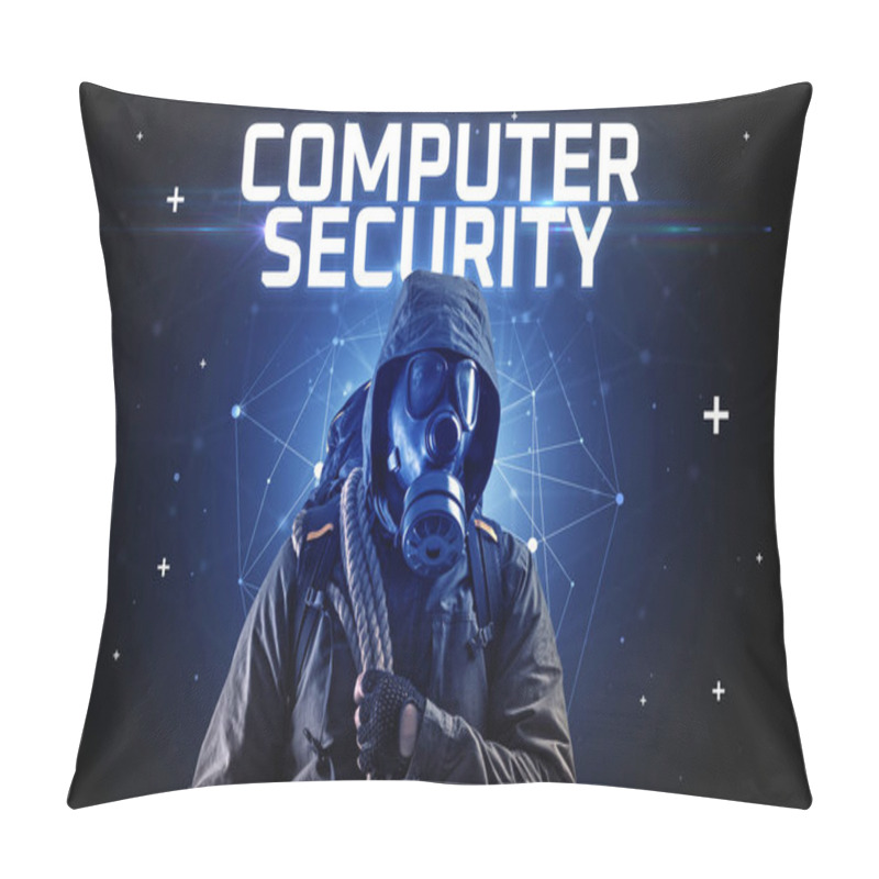 Personality  Mysterious Hacker, Online Attack Concept Pillow Covers