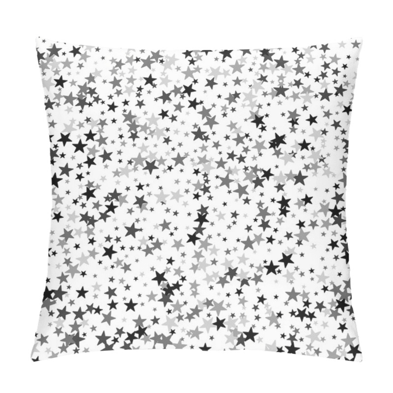 Personality  Scandinavian Seamless Pattern With Stars. Abstract Black And White Background.  Pillow Covers