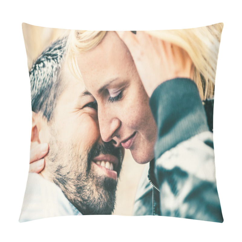 Personality  Happy Couple Able To Kiss Pillow Covers