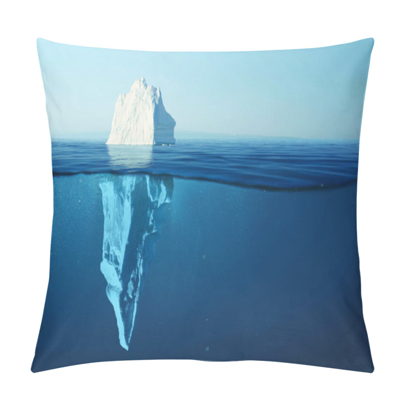 Personality  Iceberg In Clear Blue Water And Hidden Danger Under Water. Iceberg - Hidden Danger And Global Warming Concept. Floating Ice In Ocean. Copyspace For Text And Design Pillow Covers