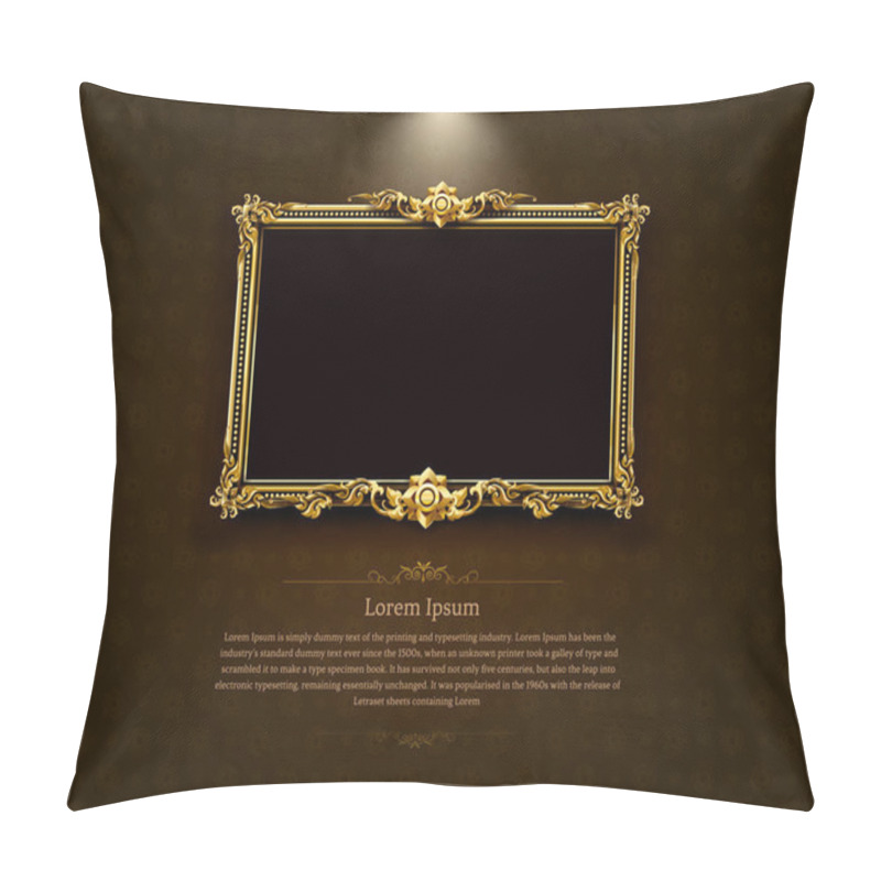 Personality  Thai Art Frame Border Pattern Vector Illustration Pillow Covers