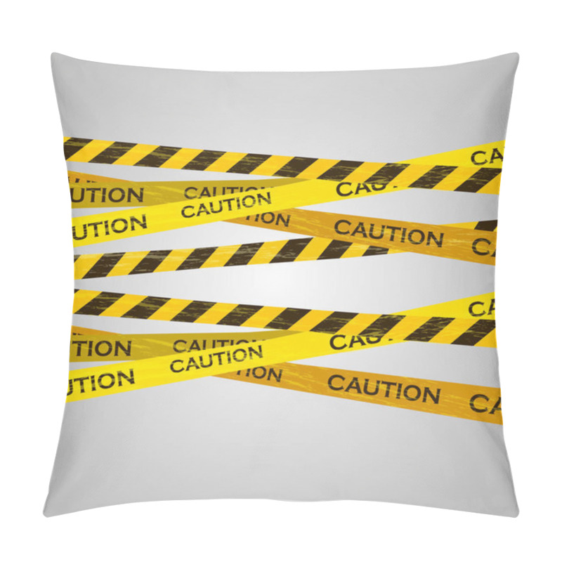 Personality  Caution Lines Isolated. Warning Tapes. Danger Signs. Pillow Covers