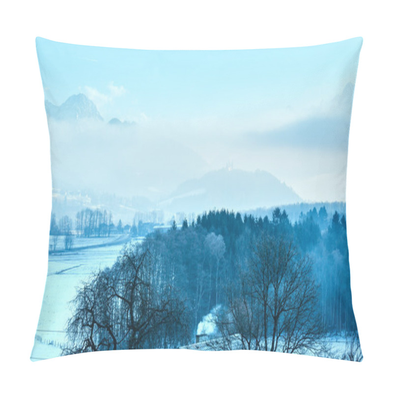 Personality  Winter Morning Mountain Village (Austria). Pillow Covers