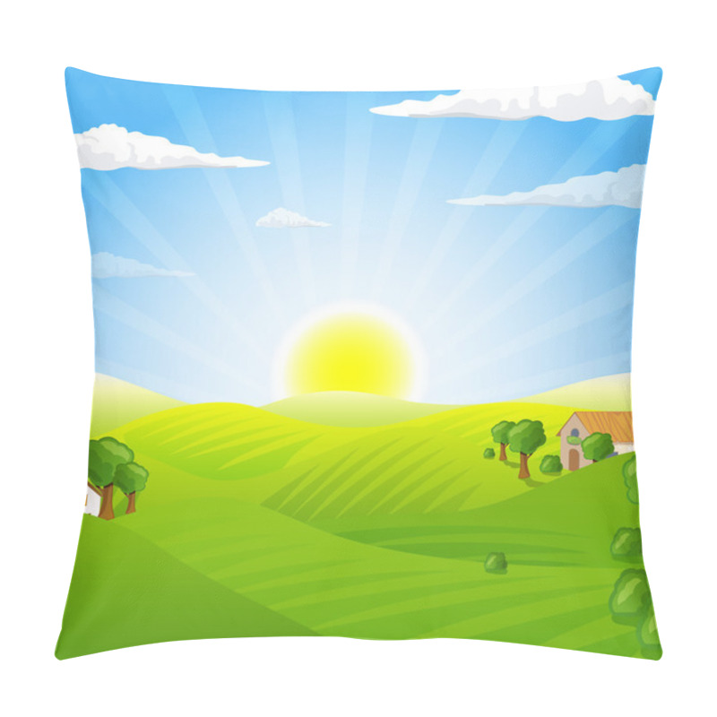 Personality  Summer Landscape Pillow Covers