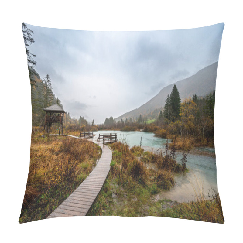 Personality  Clear Waters Of A Small Lake On A Rainy Autumn Day In Zelenci Nature Reserve, Slovenia Pillow Covers