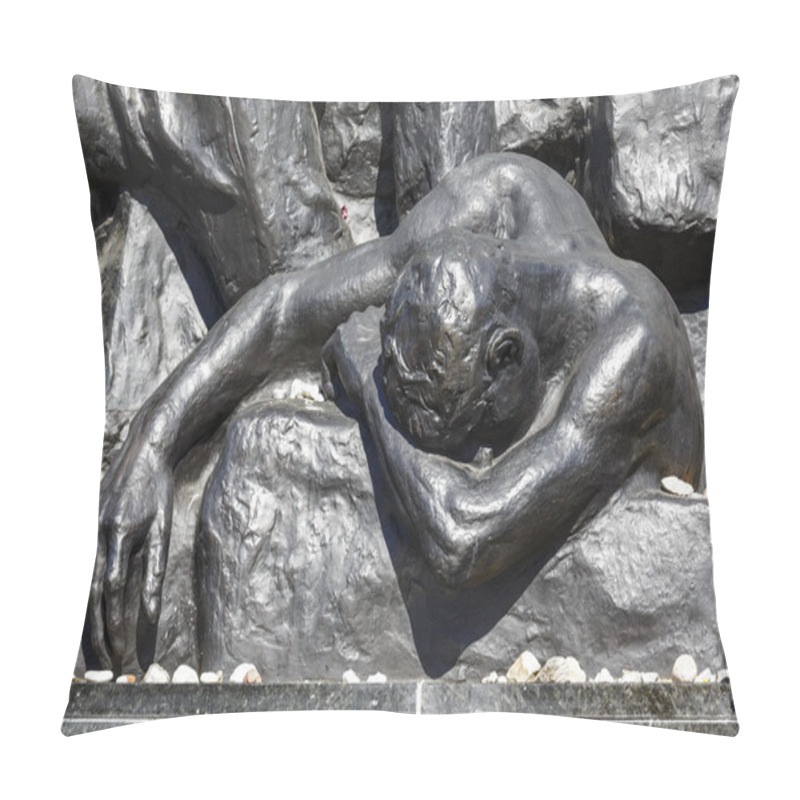 Personality  Detail Of Ghetto Heroes Memorial, Warsaw Pillow Covers