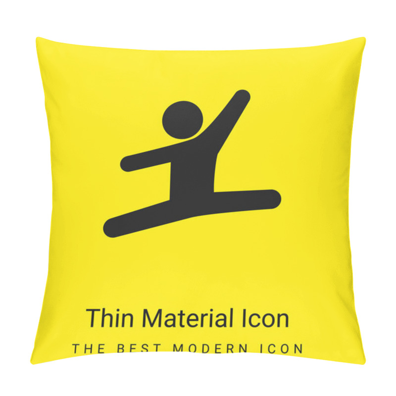 Personality  Artistic Gymnast Minimal Bright Yellow Material Icon Pillow Covers