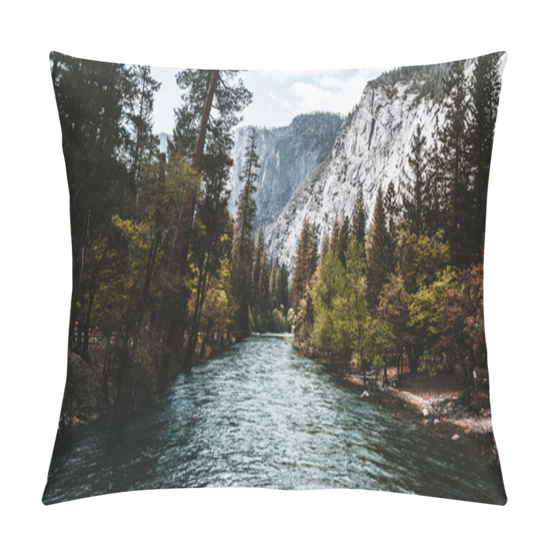 Personality  Natural Stream In A Forest Pillow Covers