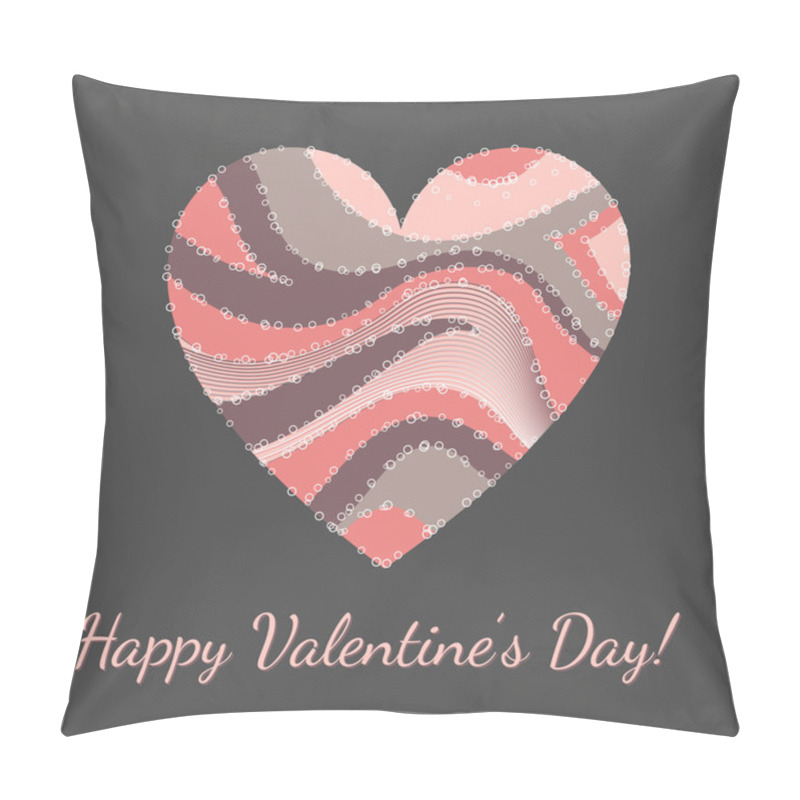 Personality  Vector Greeting Card For Valentine's Day. Pillow Covers