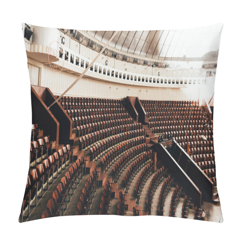 Personality  Rows Of Empty Wooden Seats In Circus Pillow Covers