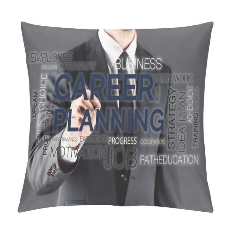 Personality  Businessman Writing On Glass Panel Pillow Covers