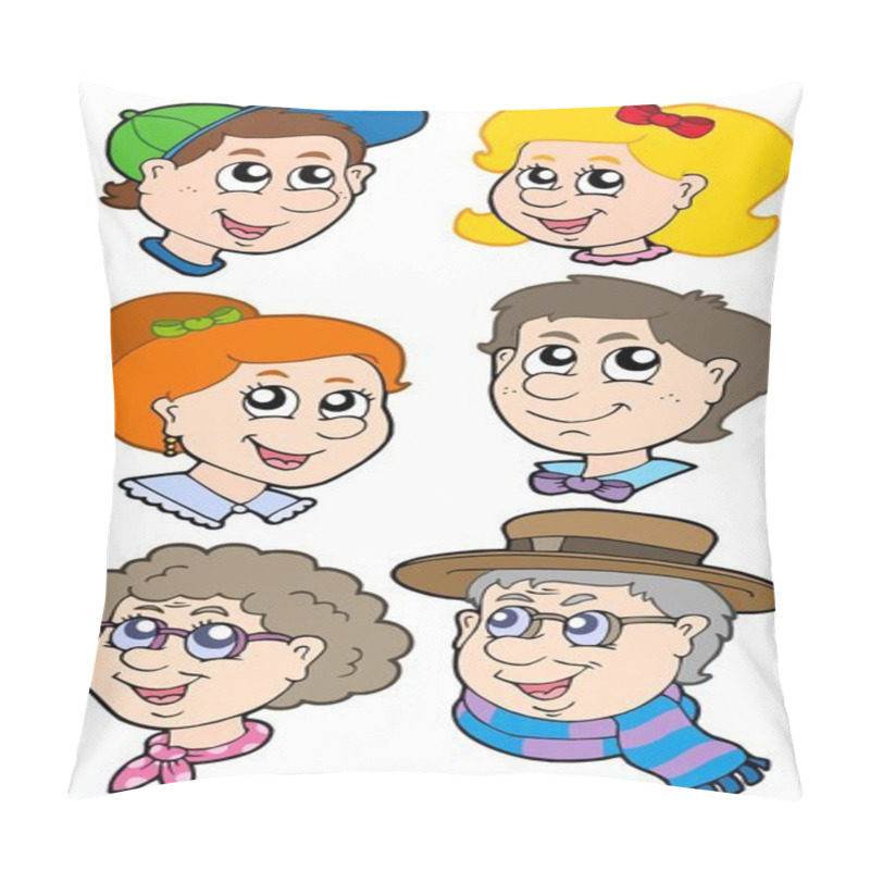 Personality  Family Faces Collection Pillow Covers