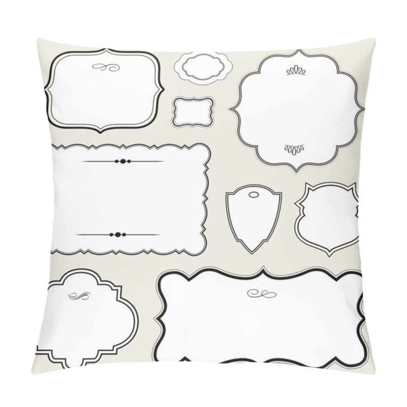 Personality  Vector Ornate Rounded Frame Set Pillow Covers