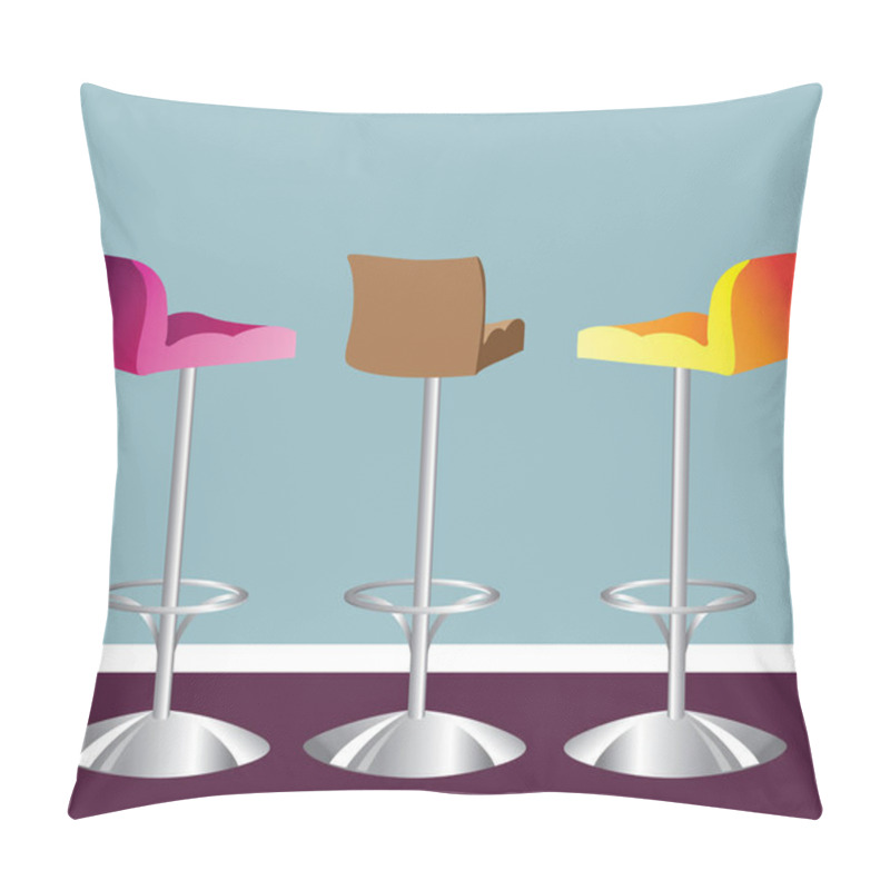 Personality  Tall Bar Stool Bright Designers Chair Pillow Covers