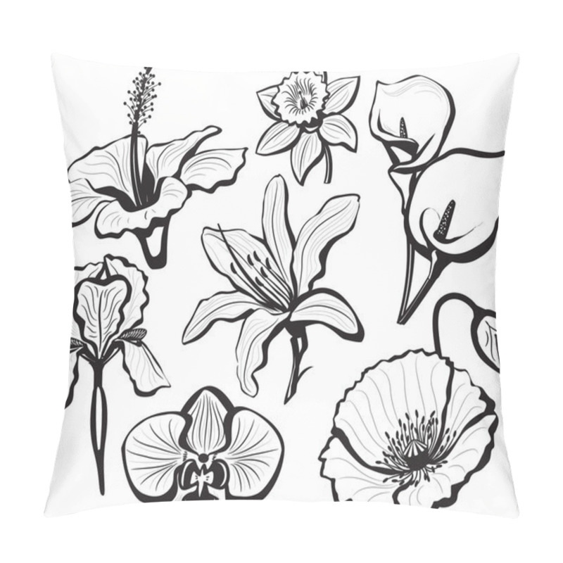 Personality  Set Of Flower Heads Pillow Covers