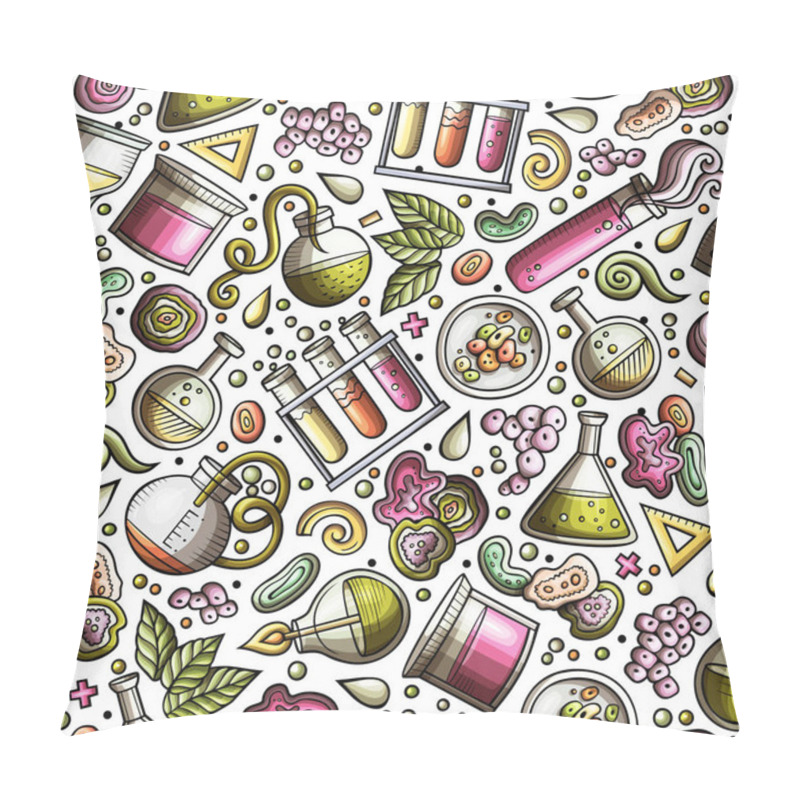 Personality  Cartoon Cute Hand Drawn Science Seamless Pattern Pillow Covers